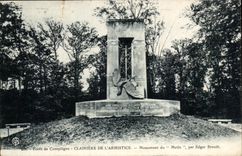 Taladro de CPA del claro de Compiegne del monumento del armisticio de Matib de Edgardo Barnacla Militaria