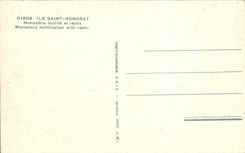 Fortifle y filones del monasterio de Honorat del santo de la isla de CPA