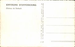 CPA Environs d'Offenburg Chateaud e Durbach
