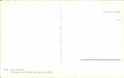 CPSM Lac Leman Chateau de Chillon et dents du midi Cygnes 