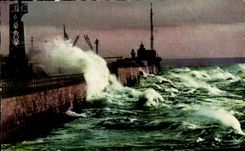 CPA Le Havre the Northern Pier Effect Sea