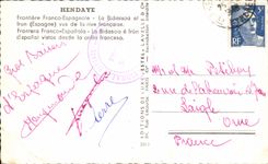 CPA Hendaye Free Spanish Border Bidassoa and lrun seen French bank