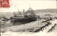 CPA Niza el barco de la caminata del embarcadero