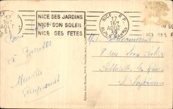 CPA Niza la caminata del montaje lanzado ingles de la caminata y del boro