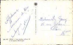 CPA Niza los jardines Albert y el casino municipal