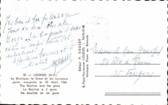 CPSM Lourdes Bosilique Gave and the New Bridges Inaugurate on March 25th 1966