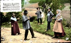 CPSM Bourreio Aubergno Folklore