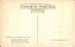 CPA Toledo El Greco Enterrement du comte d'Orgaz