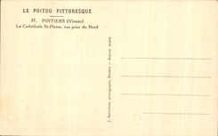 CPA Poitiers the Cathedral St Pierre Seen from of North