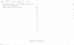 Peregrinaje interior de CPA Notre Dame de Lumieres Centers de la cripta