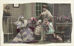 Mujer mayor y ninos de la fantasia de CPA