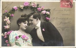 CPA Fantaisie Femme Couple 