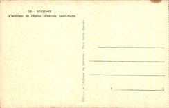 CPA Solesmes Interior Of the Abbey church Saint Pierre