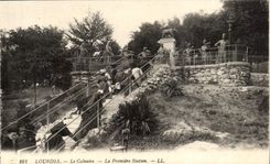 CPA Lourdes the Martyrdom the first station