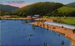 CPA Auvergne Beach of the Lake Chambon