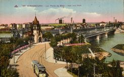 CPA Strasbourg Bridges of the Rhine Seen Towards Kehl
