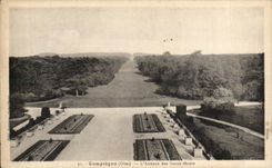CPA Compiegne la avenida de los montajes hermosos