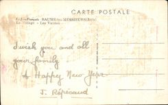 CPA Le Jura Francais Baume Les Messieurs Le Village Les Vallees