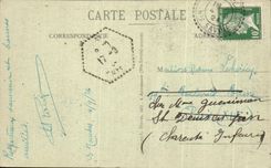 CPA Chamonix Vue Generale Et L'aiguille Verte