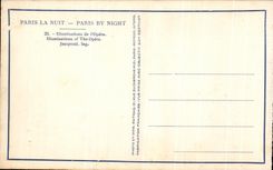 CPA Paris the Night Illuminations De I' Opera