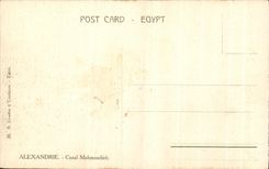 CPA Alexandria Mahmoudieh Canal Egypte