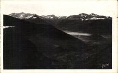 CPA Lourdes Valle Of argeles and the Chain of the Pyrenees Seen Of the Peak Of Jer