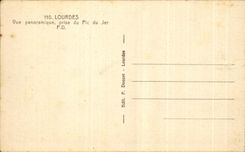 CPA Lourdes Panoramic View Taken Peak Of Jer