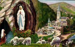 CPSM Lourdes the Basilica