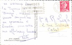 CPA Lourdes Basllique And the Couronnee Virgin