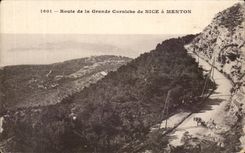 La ruta de CPA de la cornisa grande de Niza tiene Menton