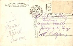 CPA Metz el Mosela el puente de muerto y el St Quentin del montaje