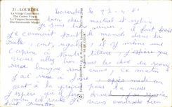 CPSM Lourdes the Couronnee Virgin