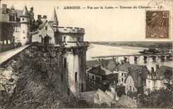 CPA Amboise vista en la terraza de Loire del castillo