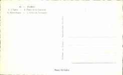 CPSM Paris I' Opera Place of the Harmony Our Lady Arc de Triomphe