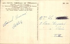 CPA Small Tables Of Provence Toulon the Cronstadt Quay