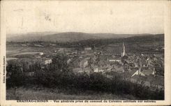 CPA Chinon Castle View taken of the top of the Martyrdom