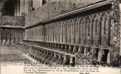 CPA Abbey Of the Chair Interior of the church stalls