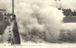 REPRO Dieppe el embarcadero un dia de tormenta