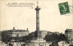 CPA Paris the Place of the Bastille