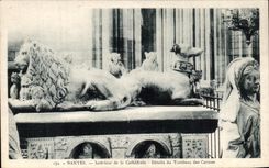 CPA Interior Nantes of the Cathedral Details of the Tomb of the Carmelite friars