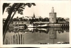 CPA Sevilla Rio Guadalquivir Torre del Oro Boat
