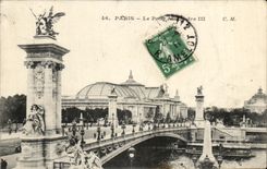 CPA Paris the Bridge Alexandre III Barge