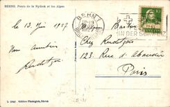 CPA Bern Bridges of Nydeck and the Alps