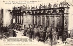 CPA Interior Montbenoit of the church Stalls of left