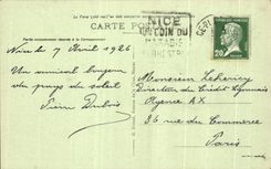 Cuadro total de CPA Niza del jardin publico en la parte inferior el monumento municipal del casino de la poesia