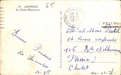 CPA Lourdes the Miraculous cave