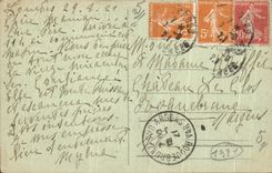 CPA the Pyrenees Lourdes the cave