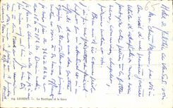 CPA Lourdes the Basilica and Gave