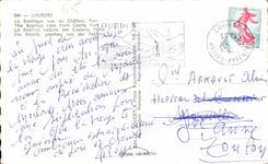 CPA Lourdes the basilica Seen Of the Castle Fort