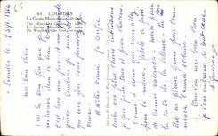 CPA Lourdes the Cave Miracucuesse de Nuit